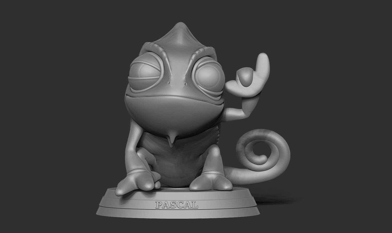 Pascal with shaka sign 3D print model_7