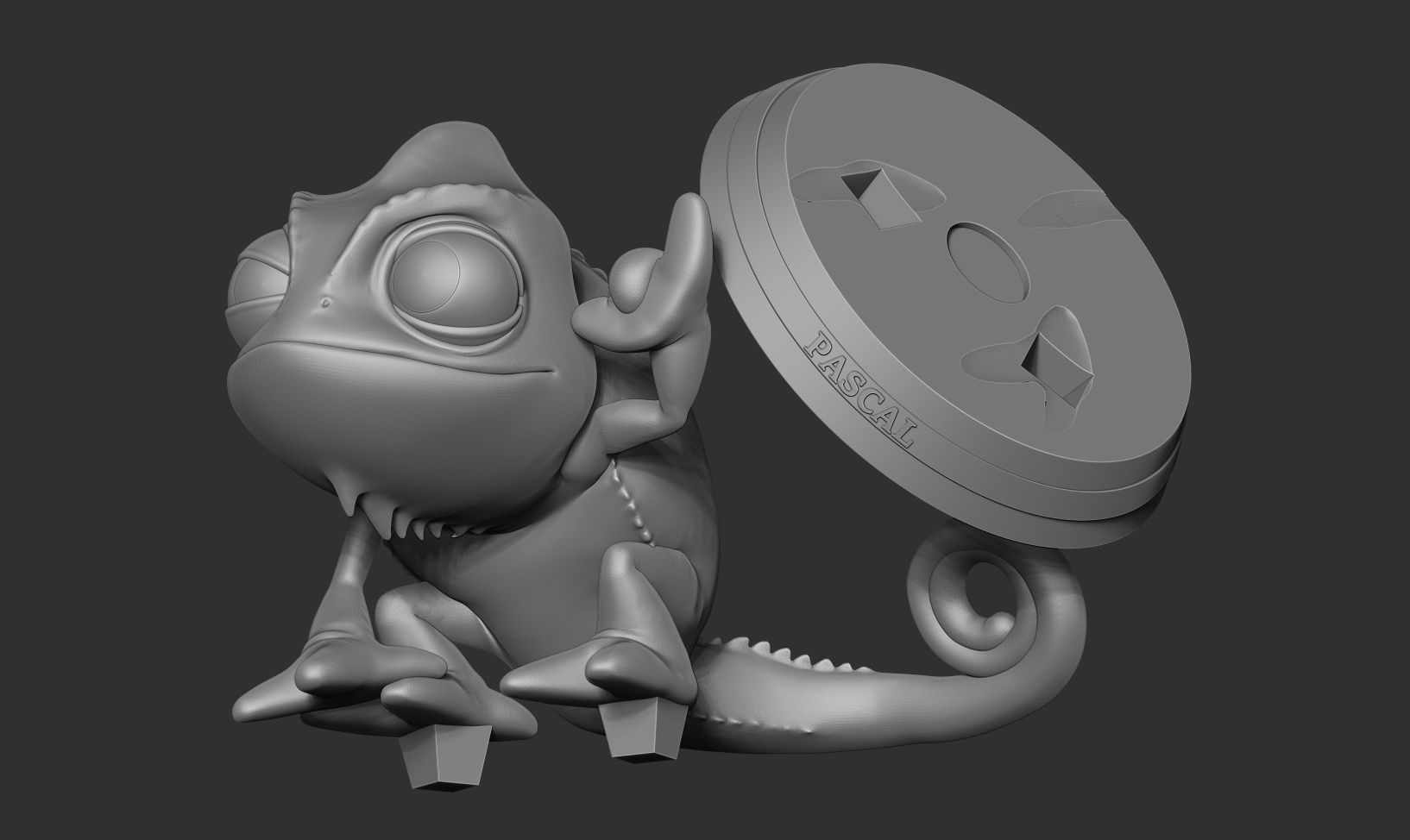 Pascal with shaka sign 3D print model_2