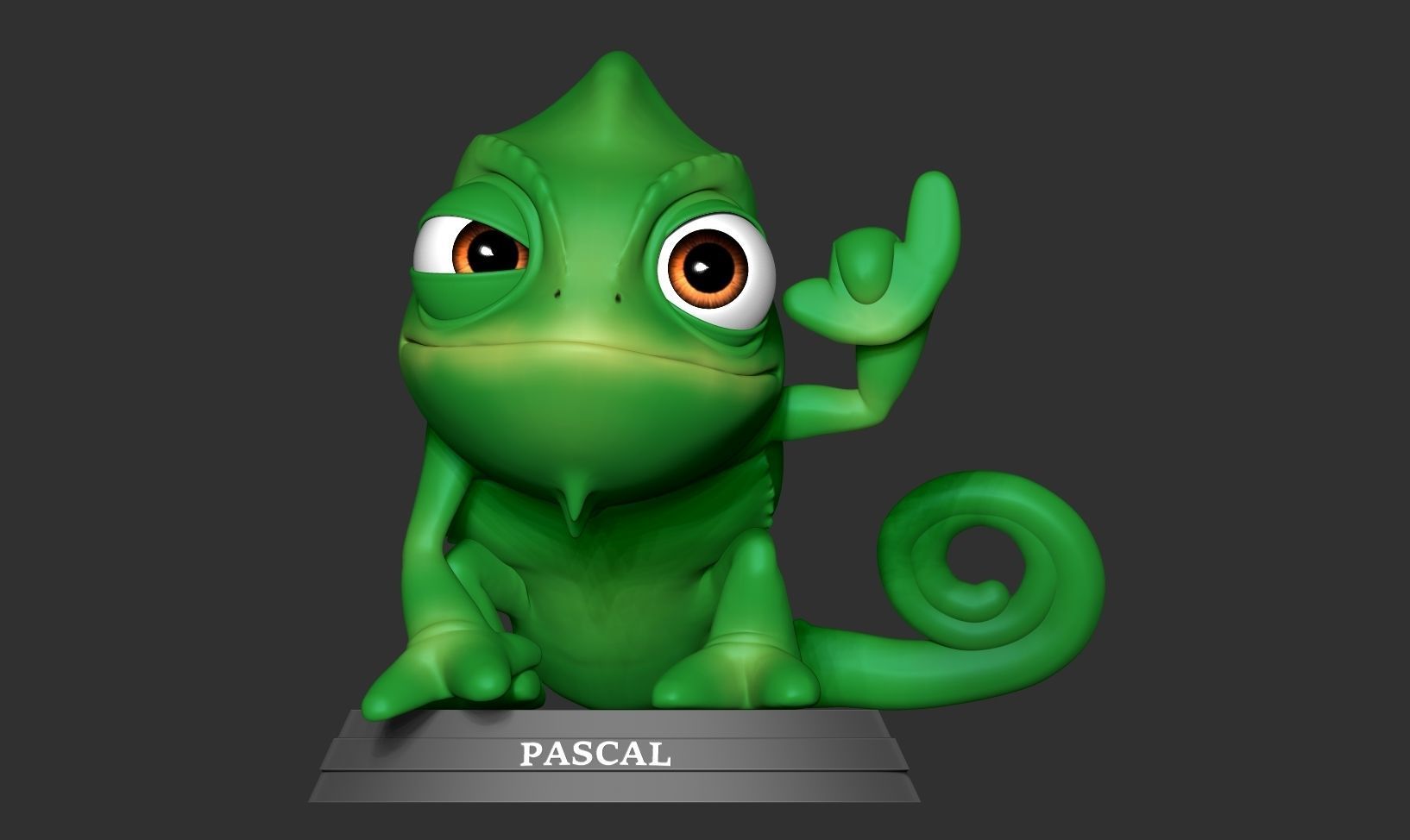 Pascal with shaka sign 3D print model_6