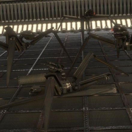 Rigged and Animated Gun Robot Low-poly 3D model_12