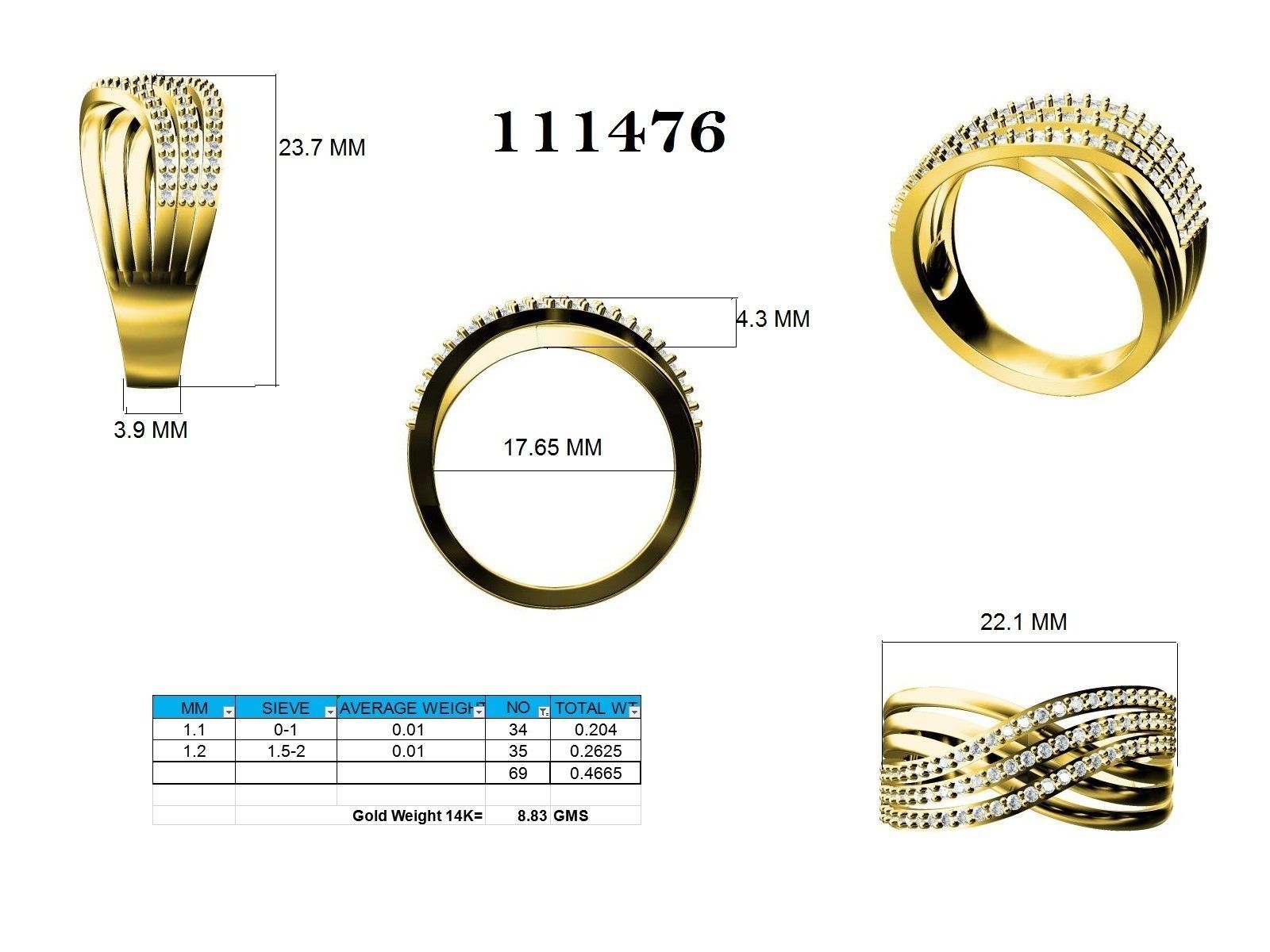 Ring - 111476 3D print model_12