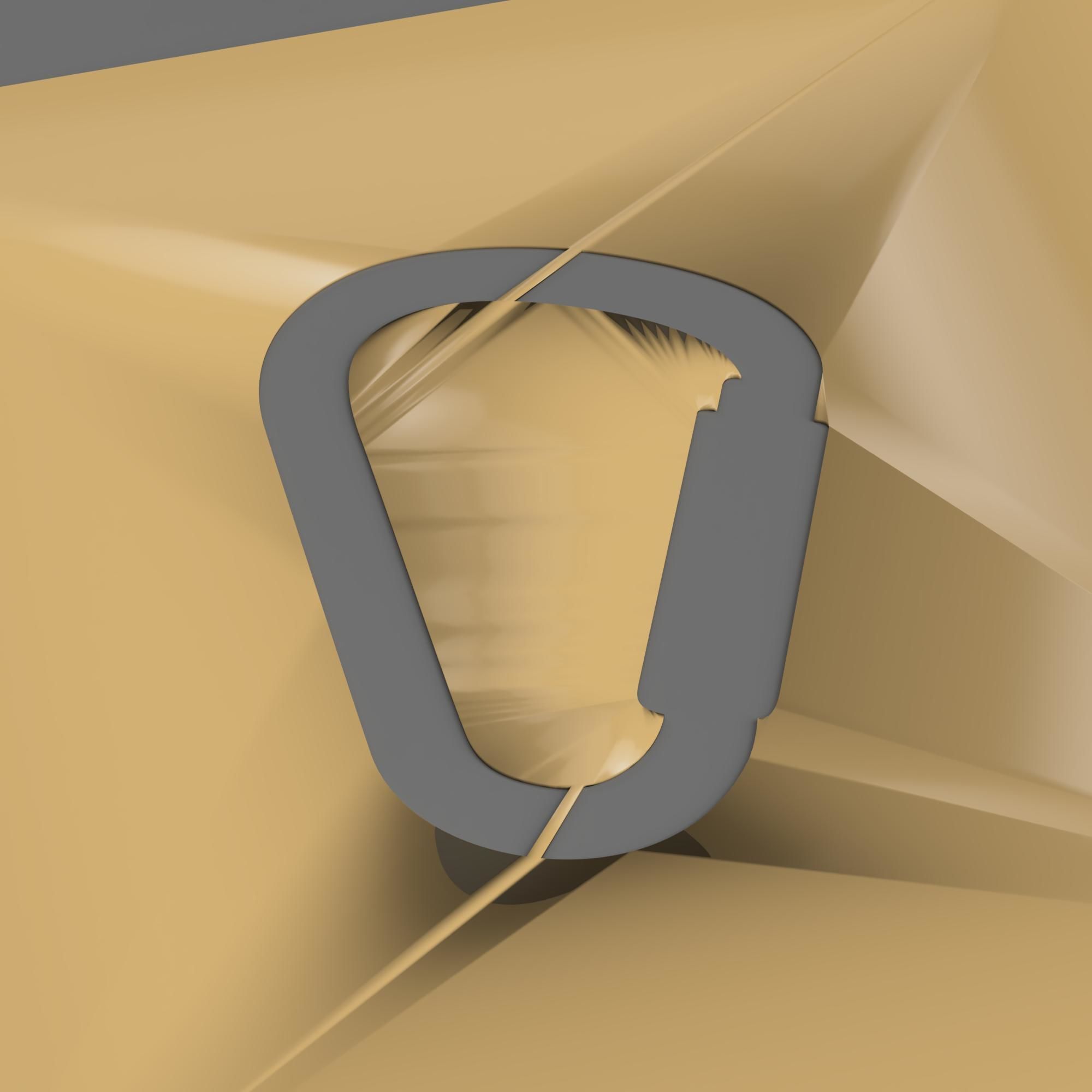 Carabiner stancil 3D print model_2