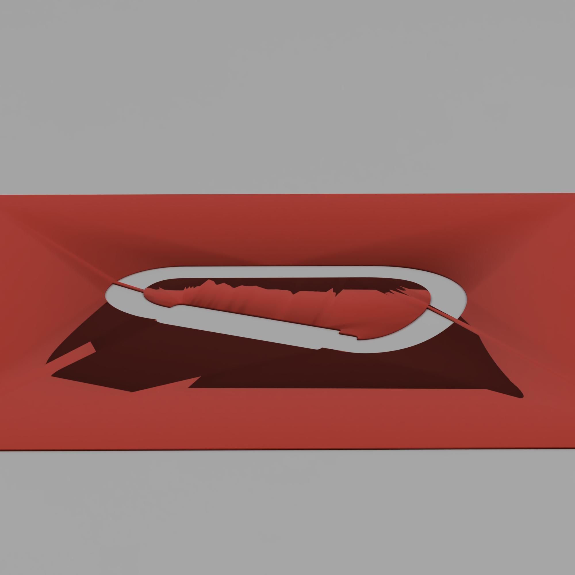 Carabiner stancil 3D print model_4