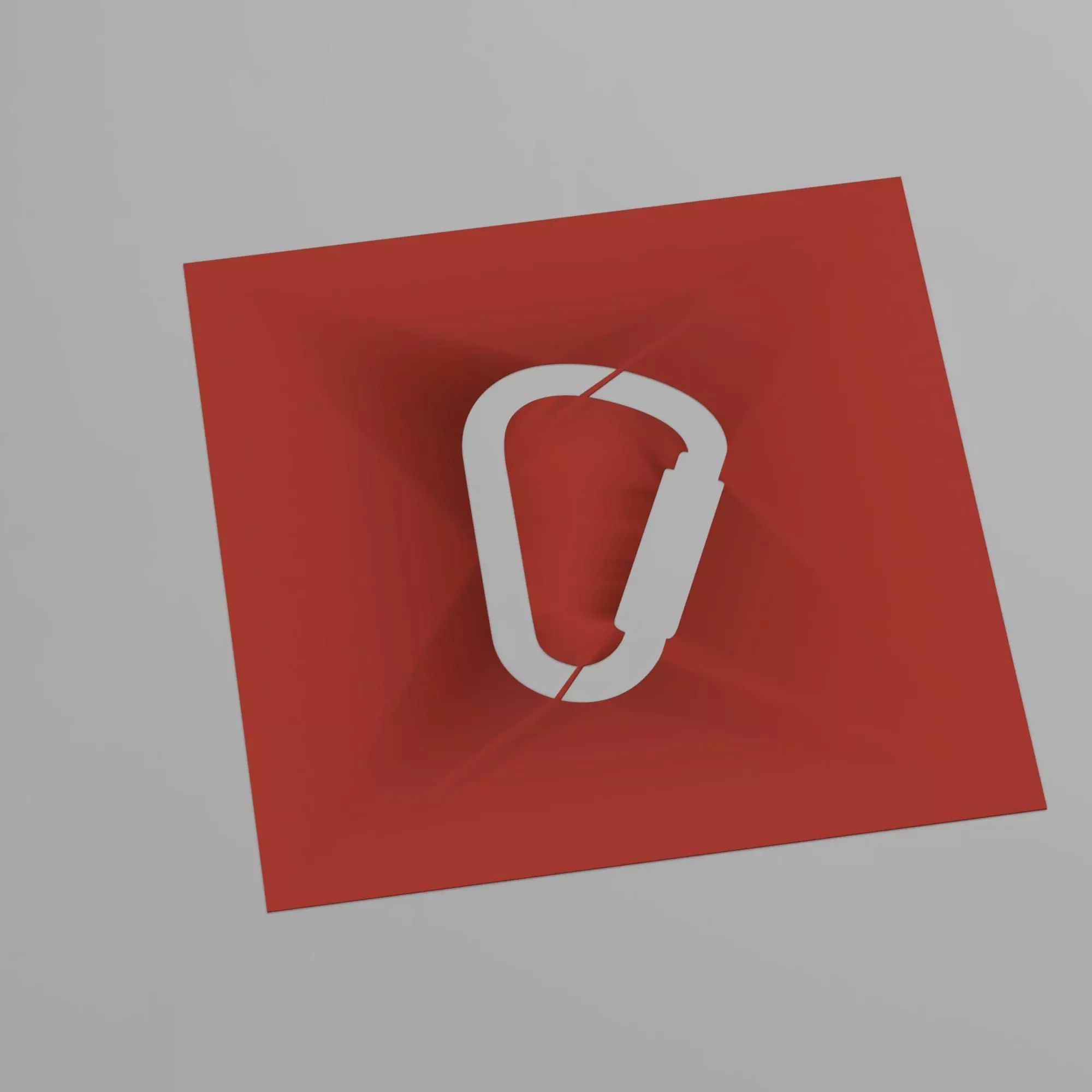 Carabiner stancil 3D print model_0