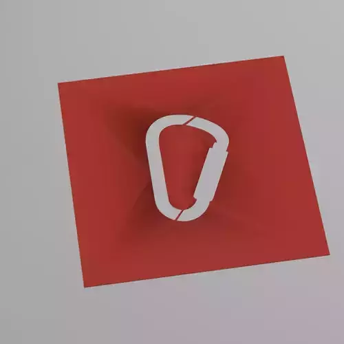 Carabiner stancil 3D print model