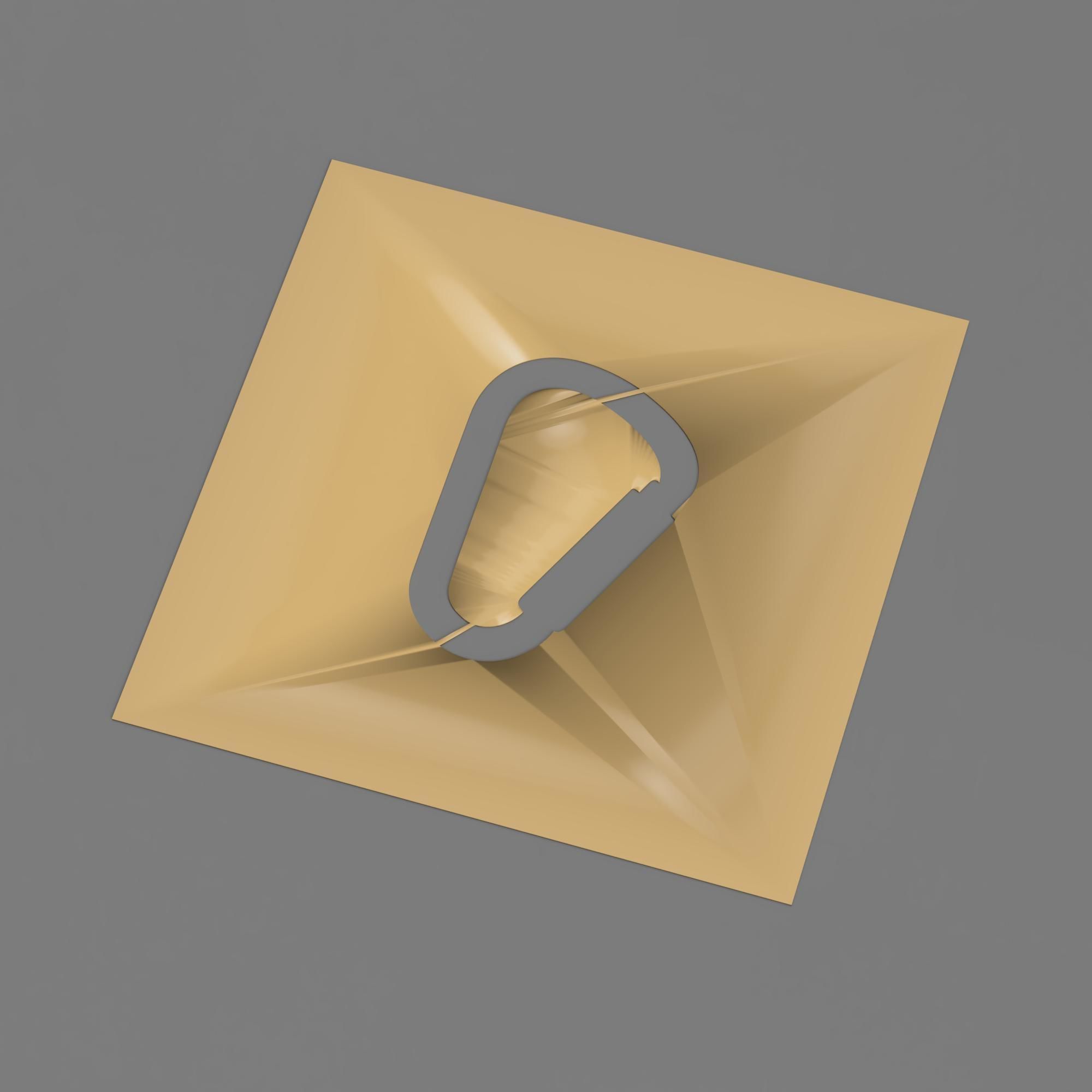 Carabiner stancil 3D print model_1