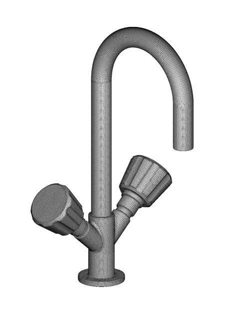 Modern Wash Mixer Tap 3D print model_3