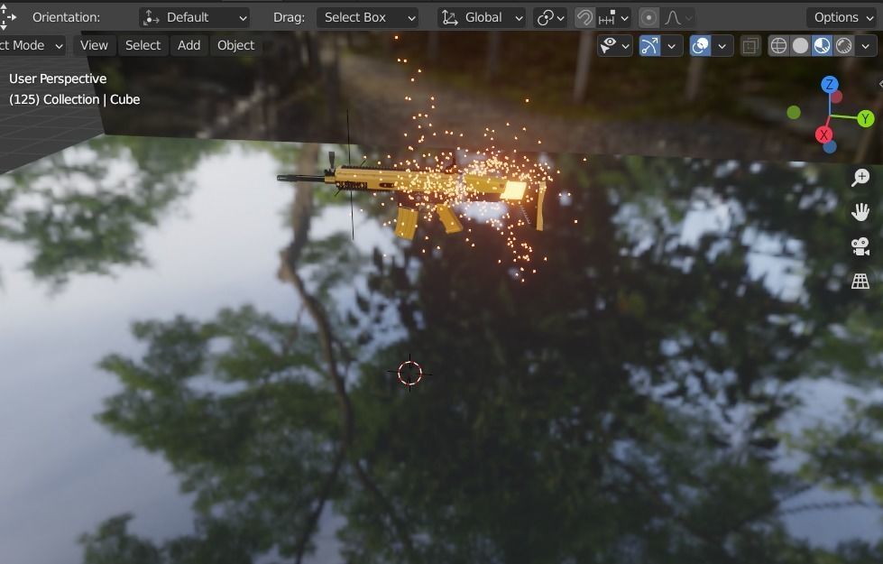 Scar 3d particle system F type skin Rifle   3D model_2