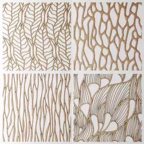 Set panel lattice grille 3D 36