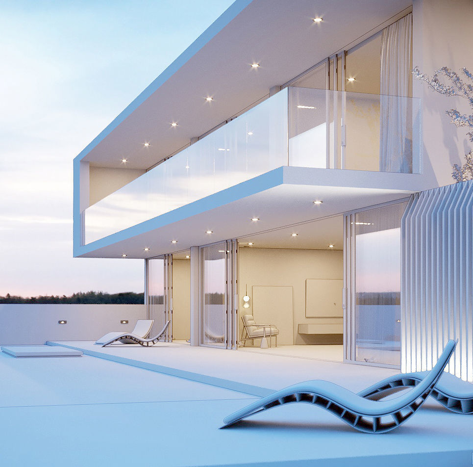 Set 9 - Corona C4D - 4 x Exterior Scenes 3D Model Collection _18