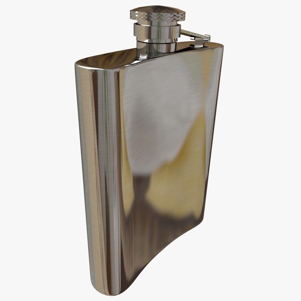 Hip Flask 3D model_1
