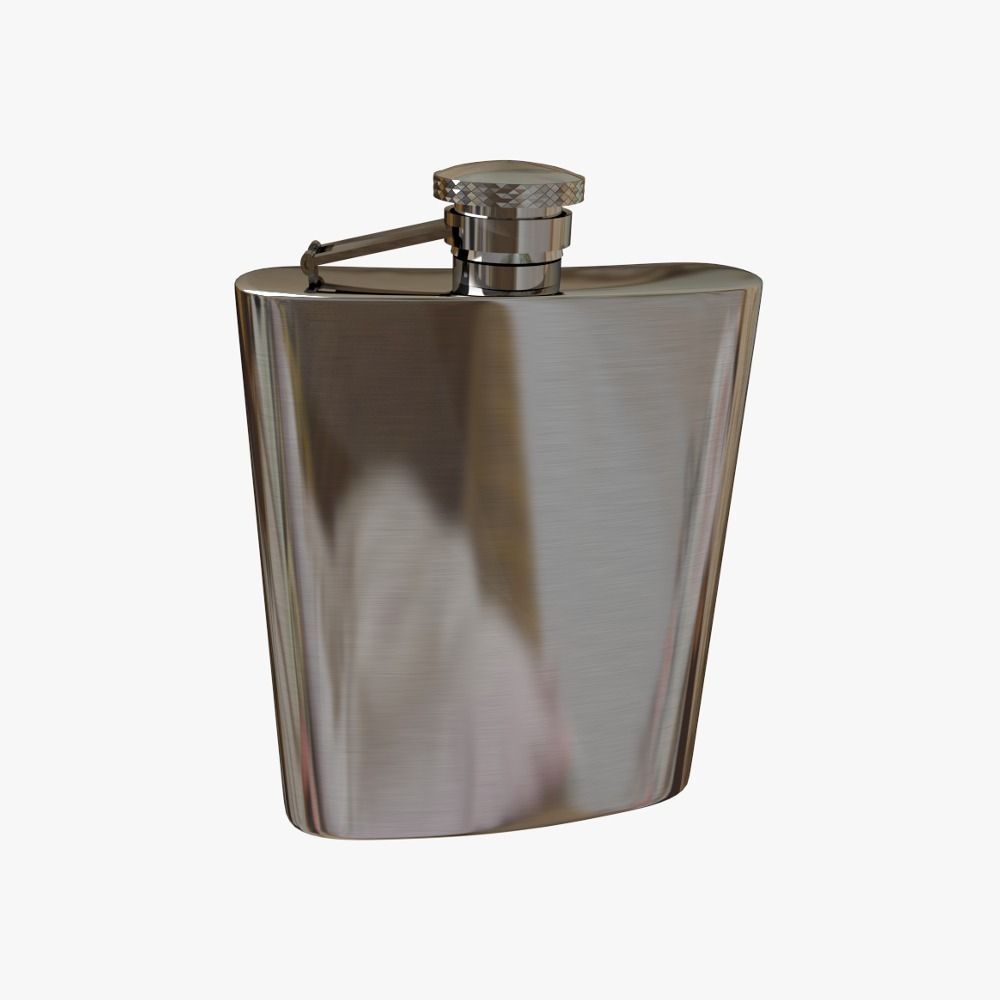 Hip Flask 3D model_0