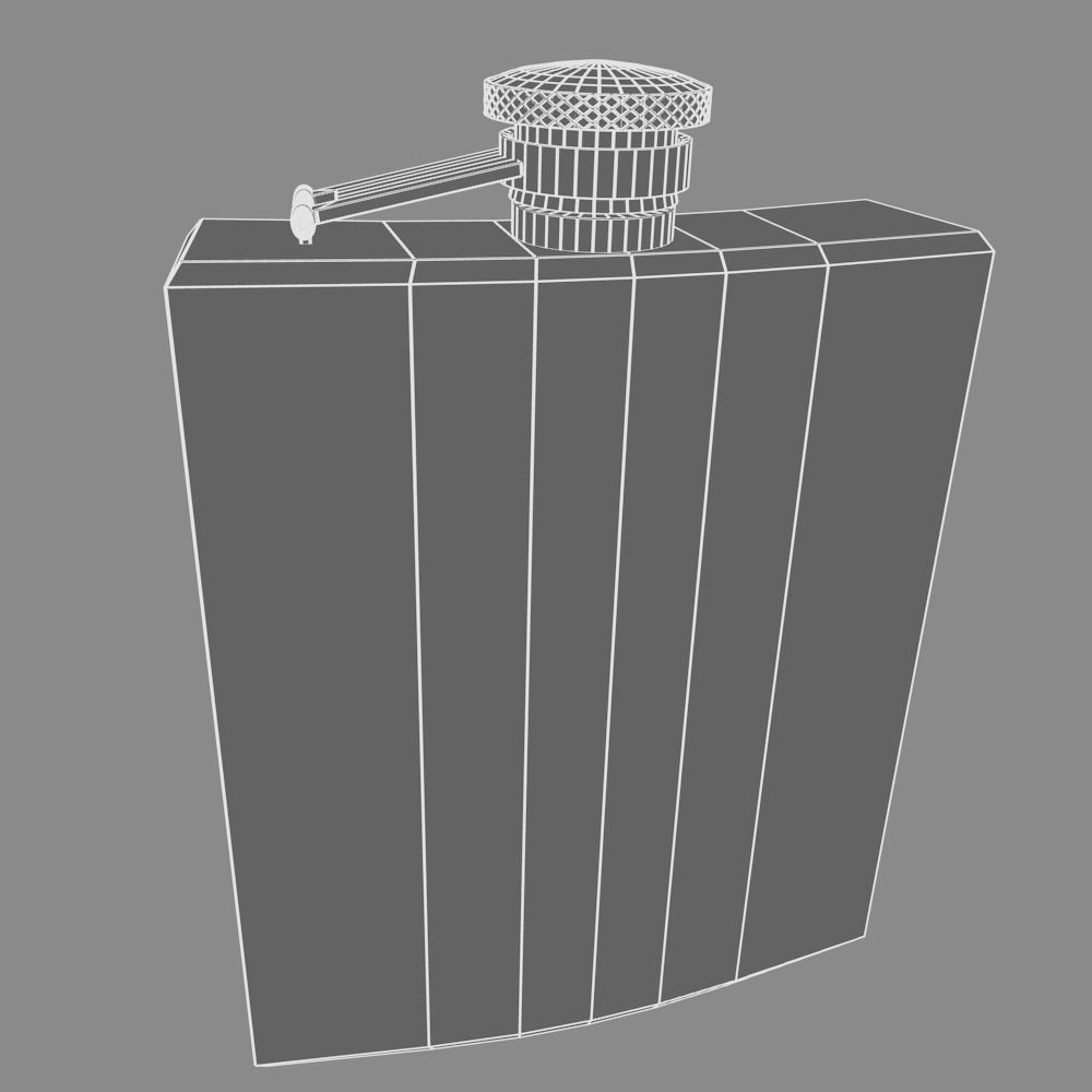 Hip Flask 3D model_2