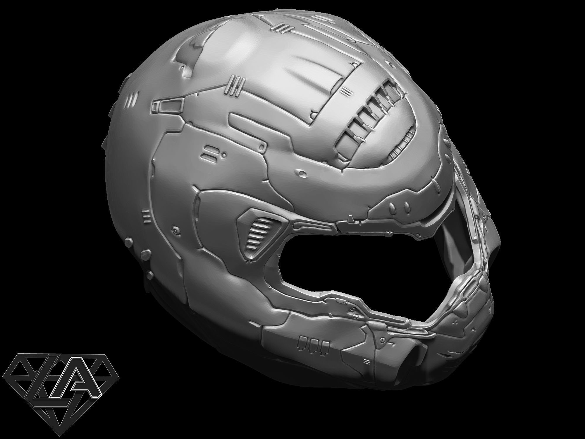 Doom helmets set 3D print model_4