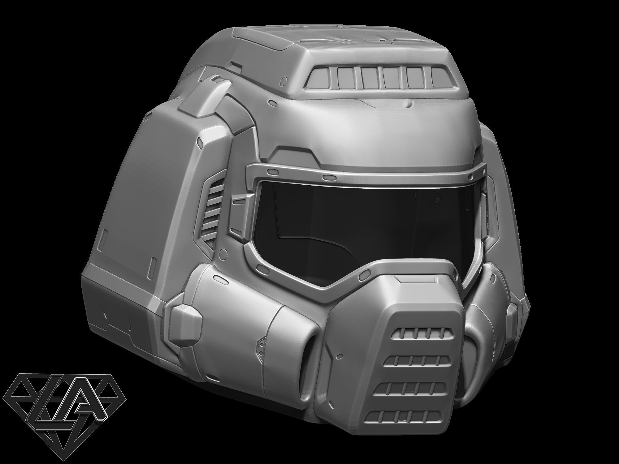 Doom helmets set 3D print model_13