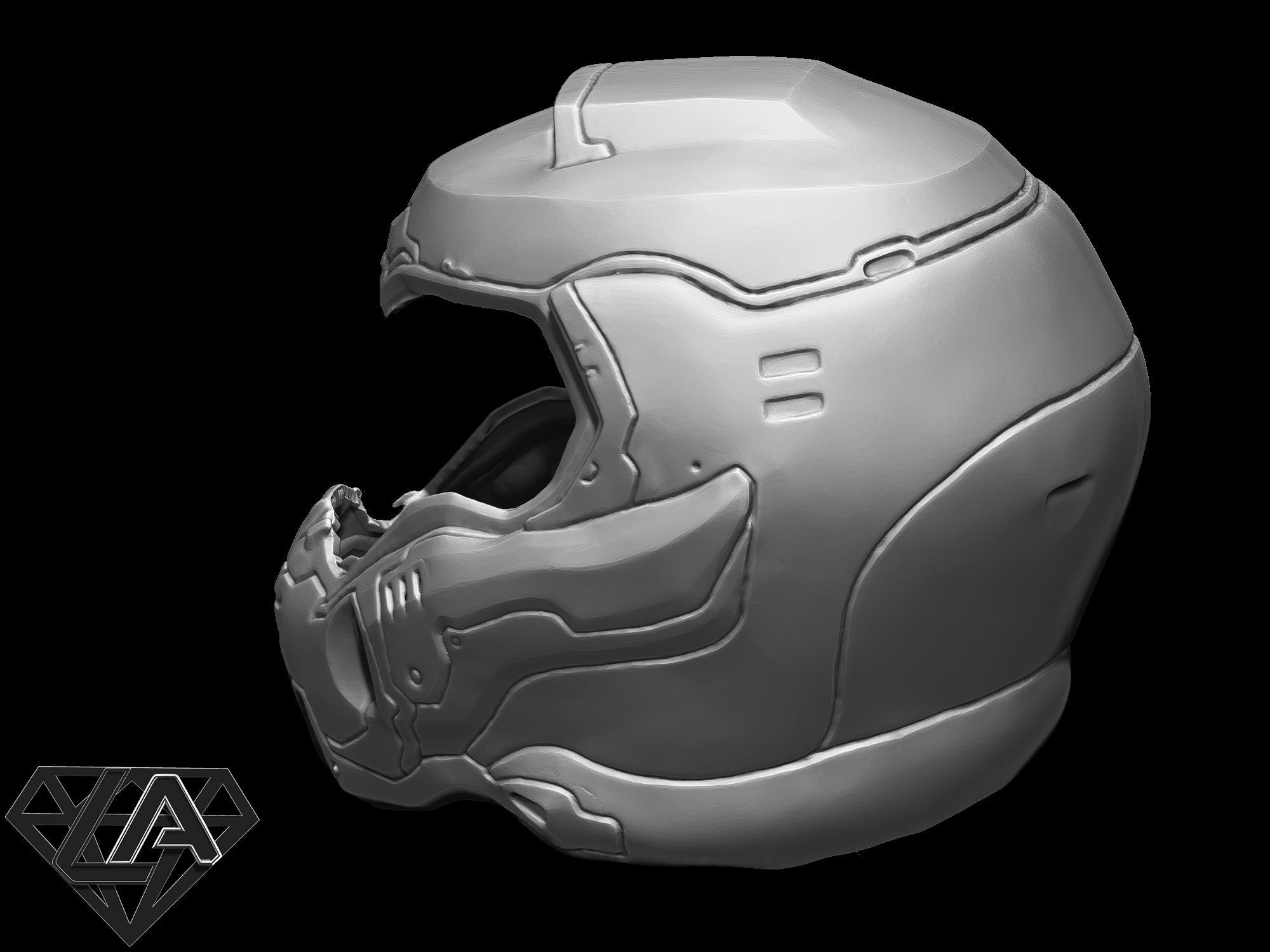 Doom helmets set 3D print model_10