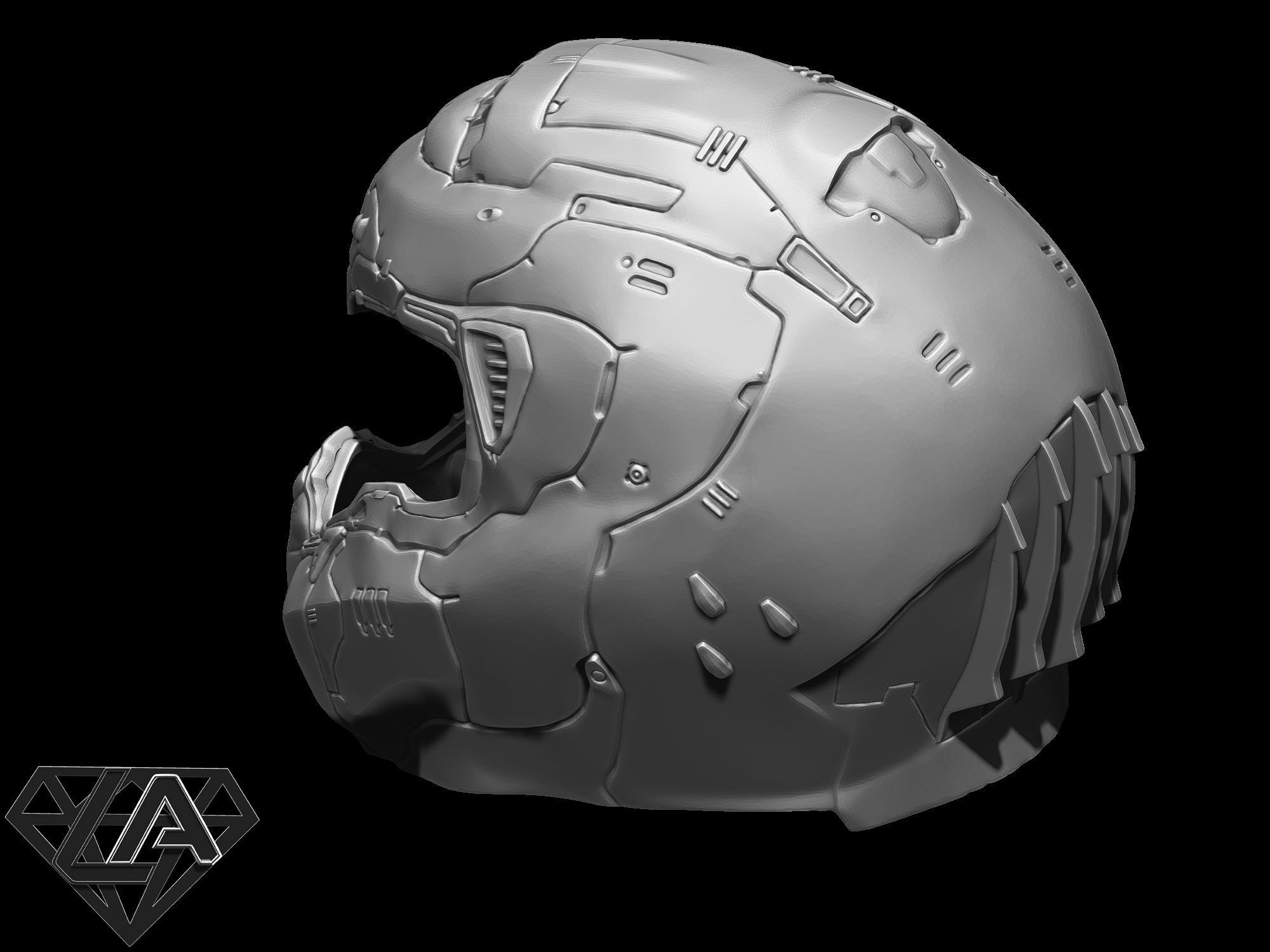 Doom helmets set 3D print model_5