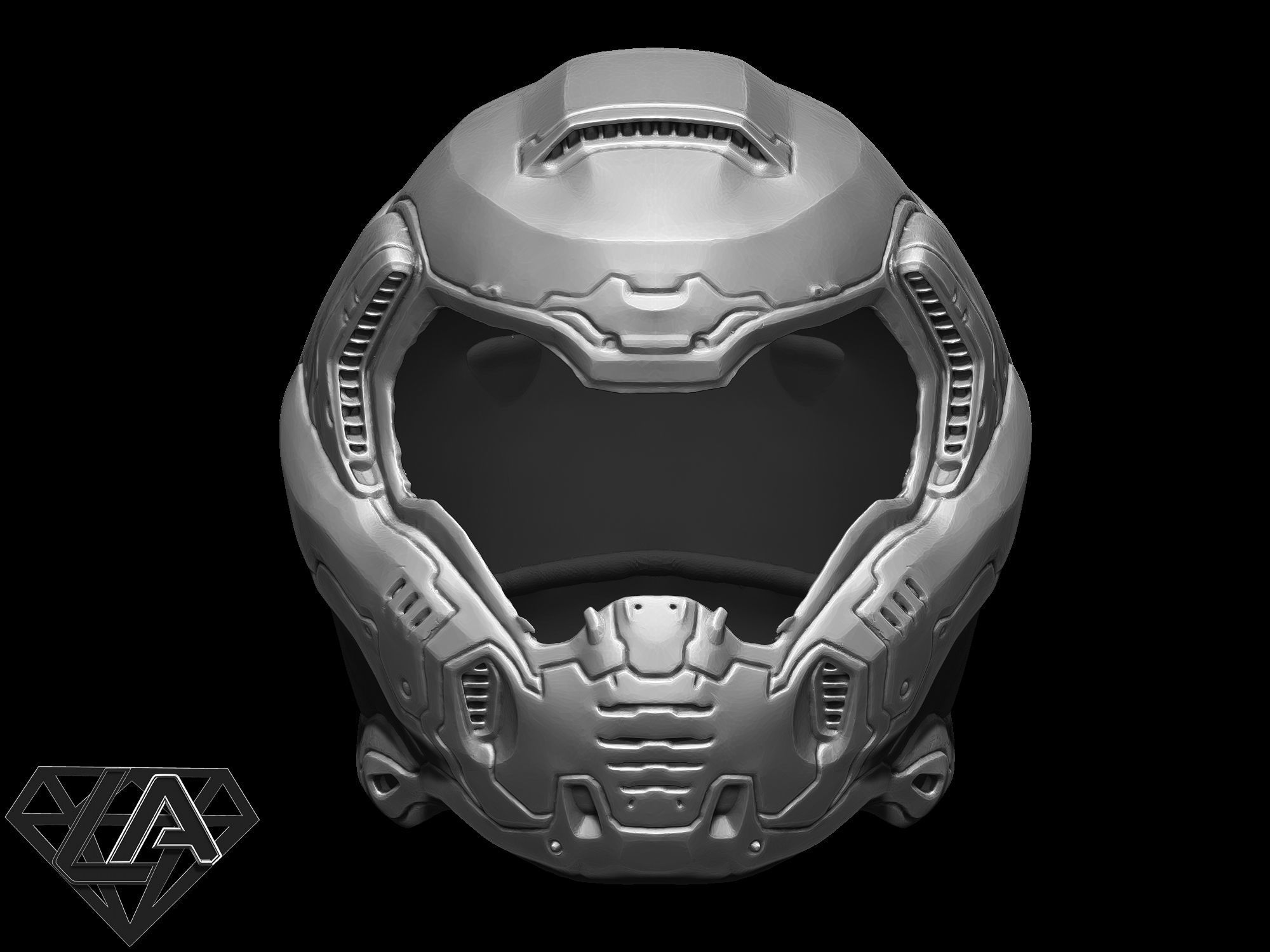 Doom helmets set 3D print model_7