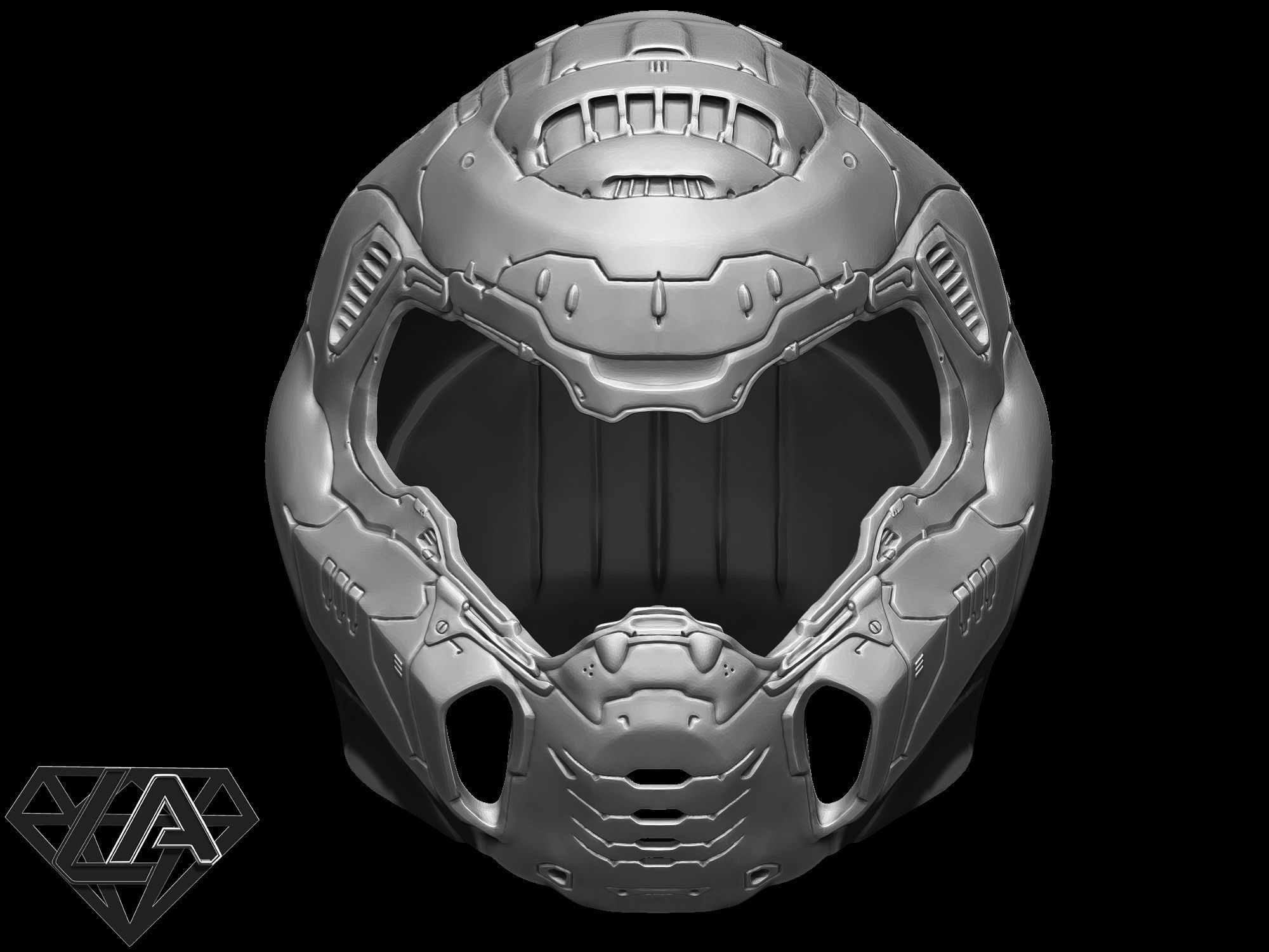 Doom helmets set 3D print model_1