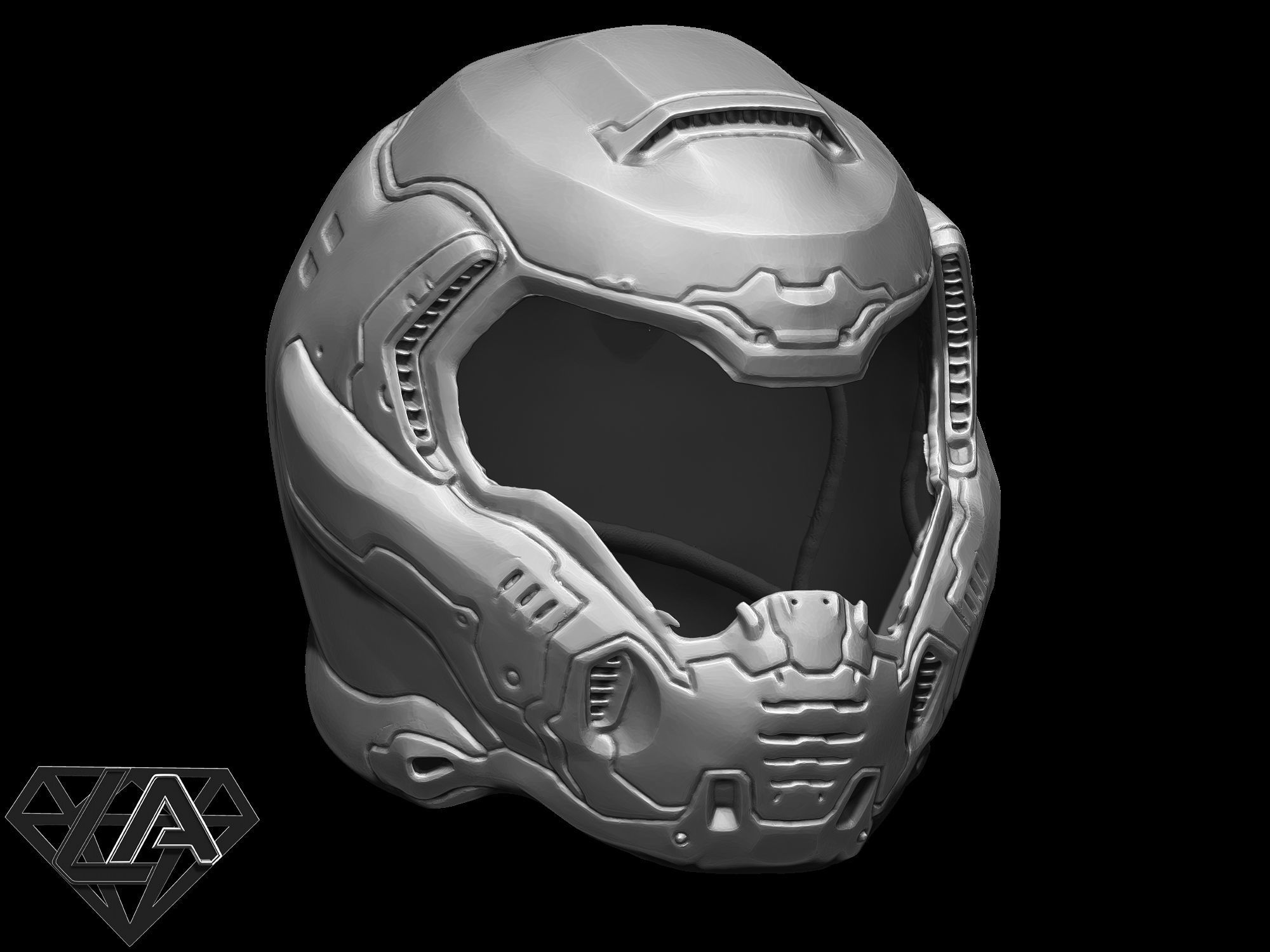 Doom helmets set 3D print model_8