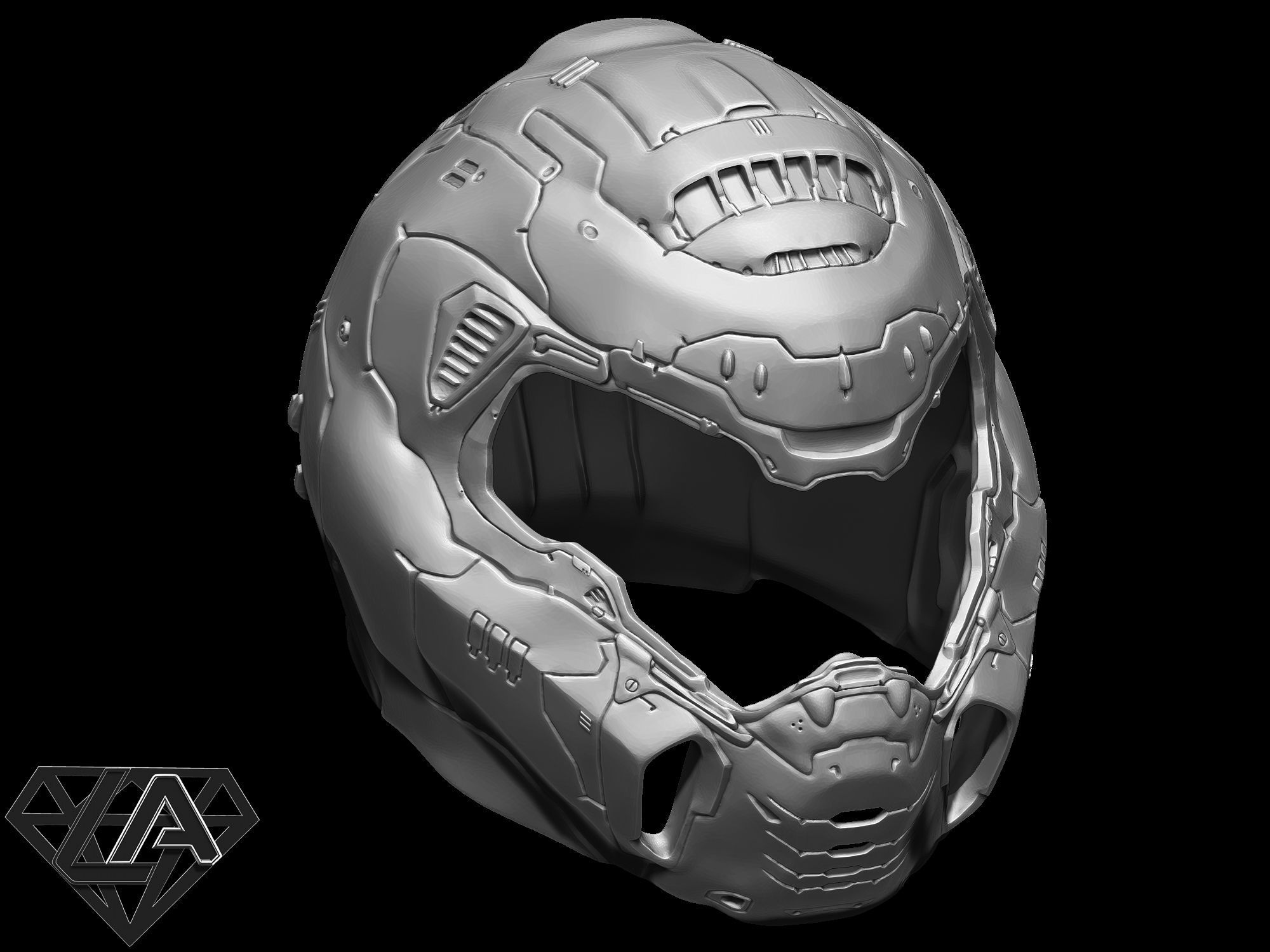 Doom helmets set 3D print model_2