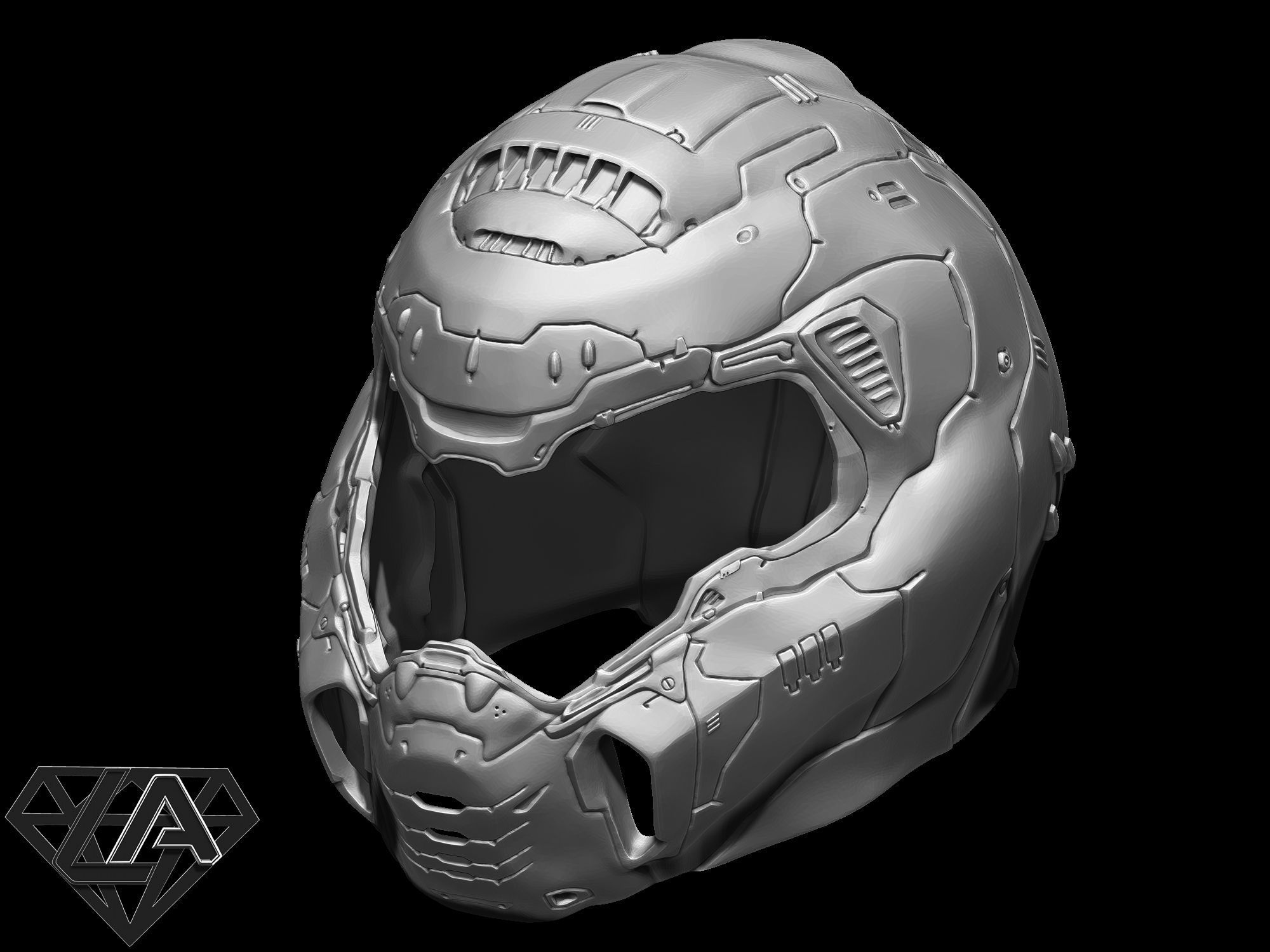 Doom helmets set 3D print model_6