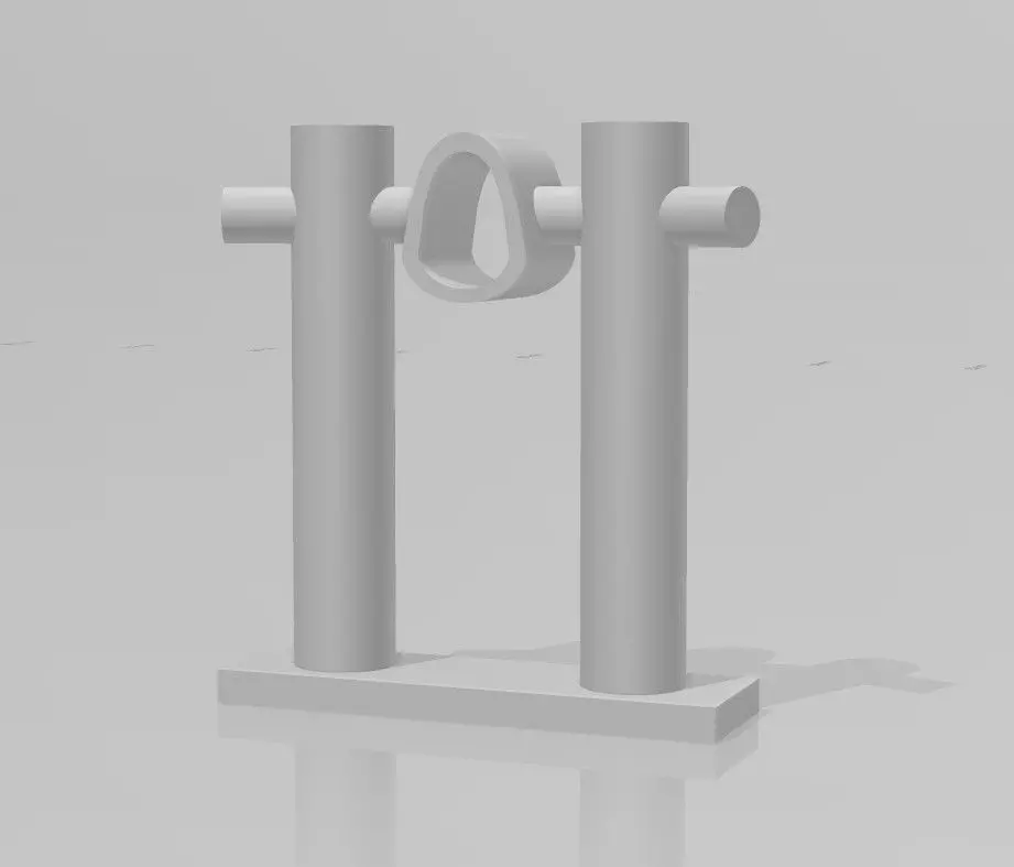 H-bitt for ship models 3D print model_0