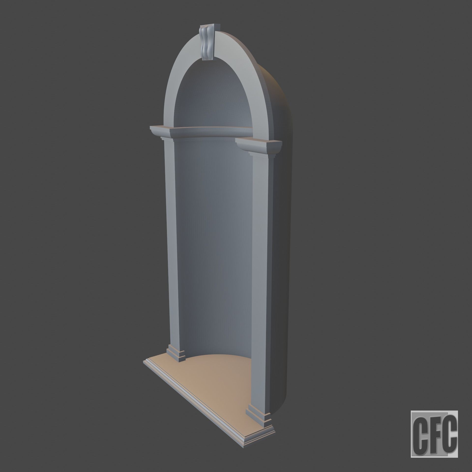Niche - 3d model for CNC - NicheCFC02 3D print model_9