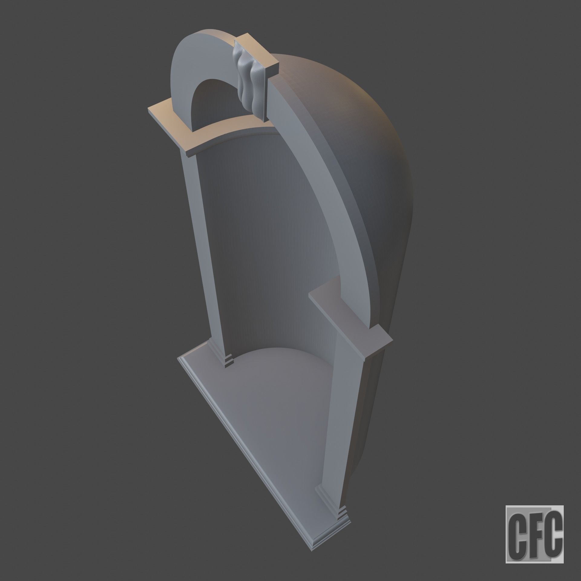Niche - 3d model for CNC - NicheCFC02 3D print model_5