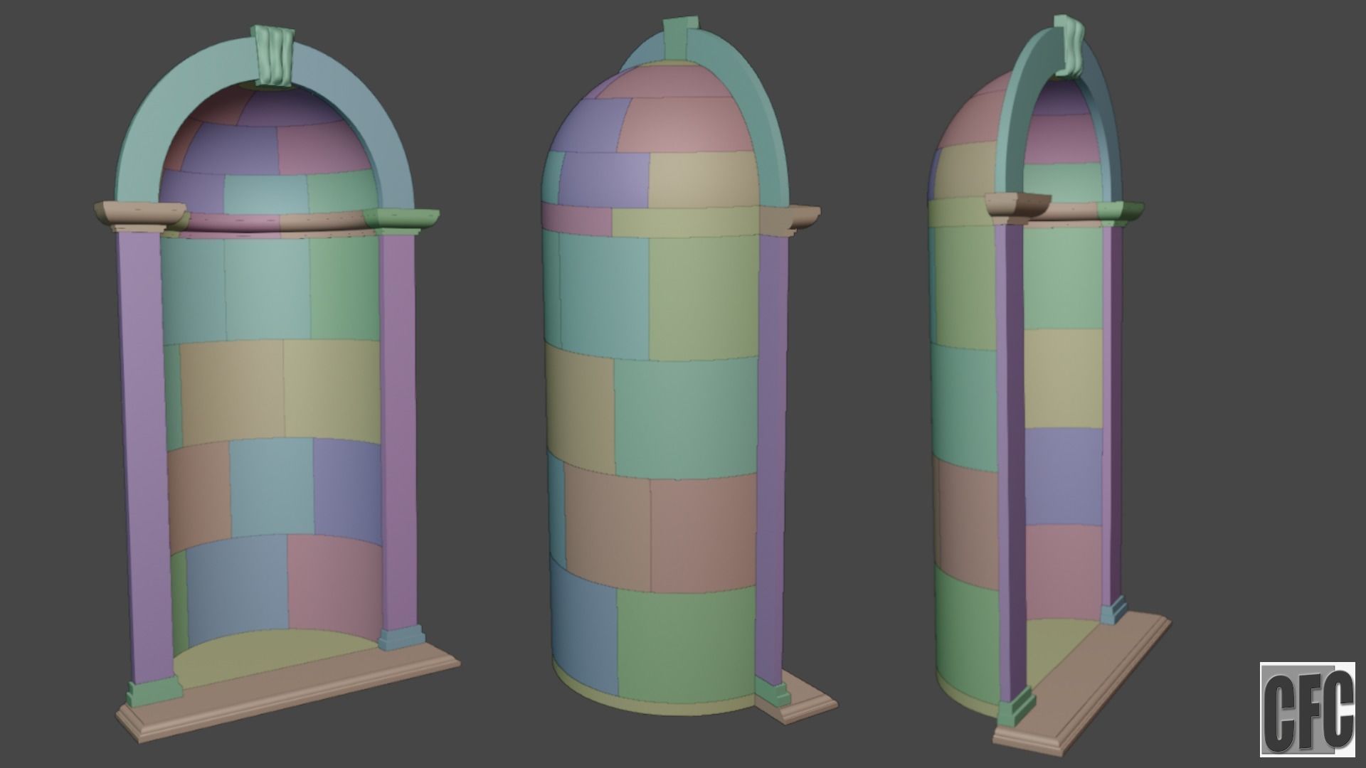 Niche - 3d model for CNC - NicheCFC02 3D print model_1