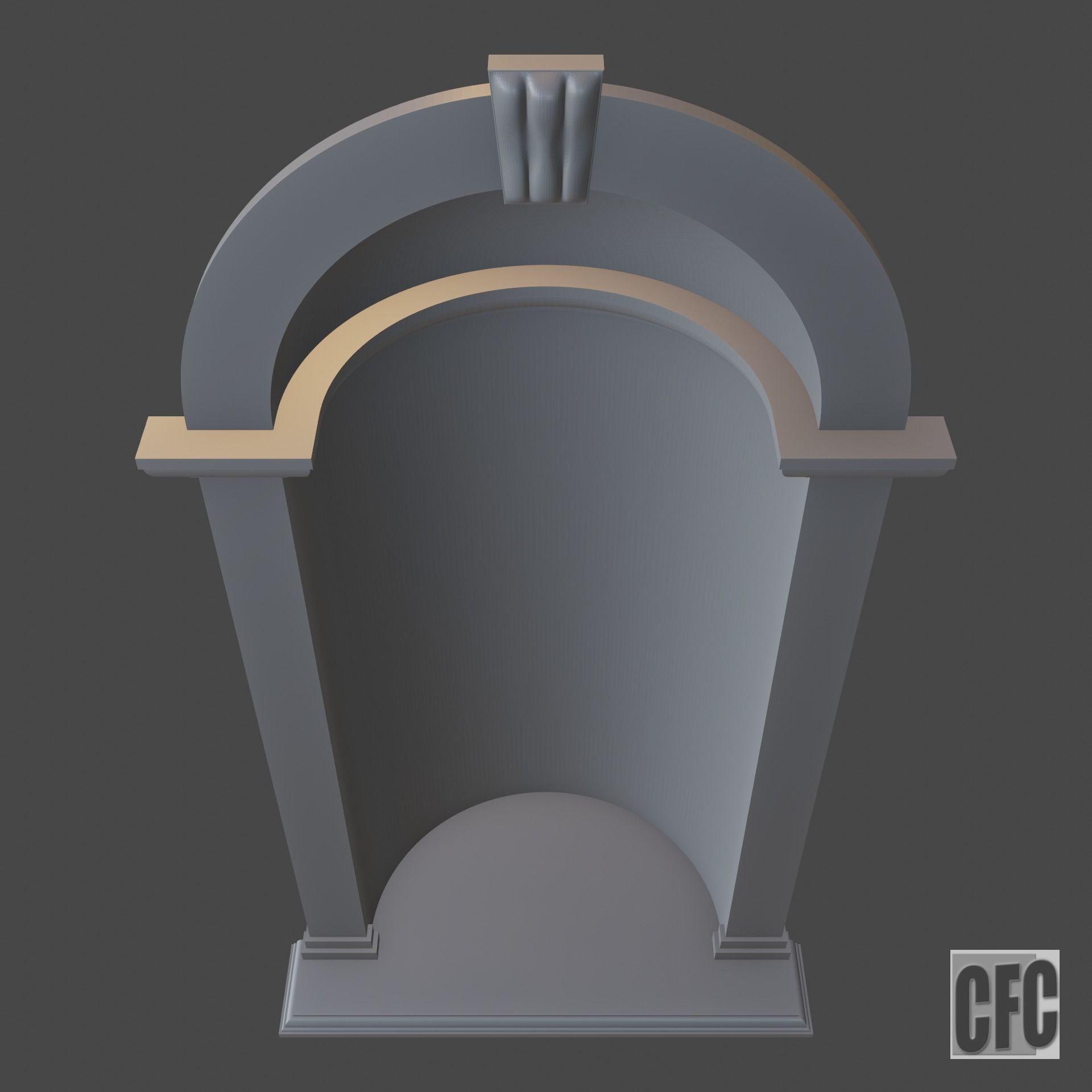 Niche - 3d model for CNC - NicheCFC02 3D print model_3