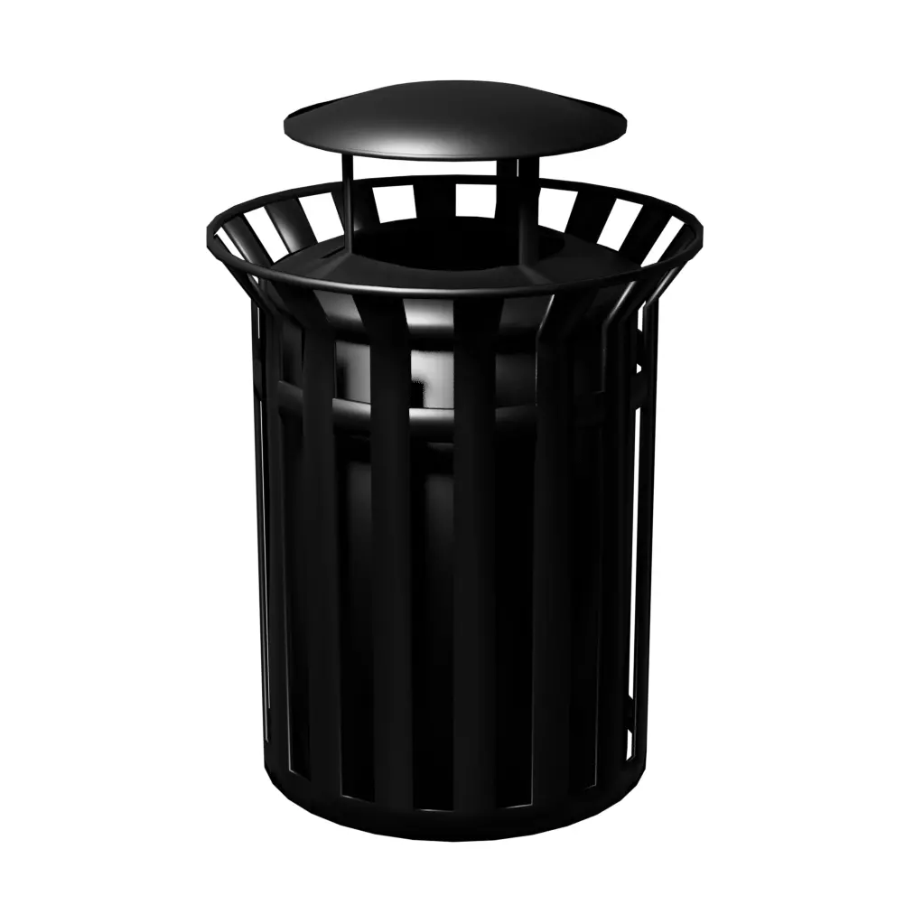 Trash Can Low-poly 3D model_0
