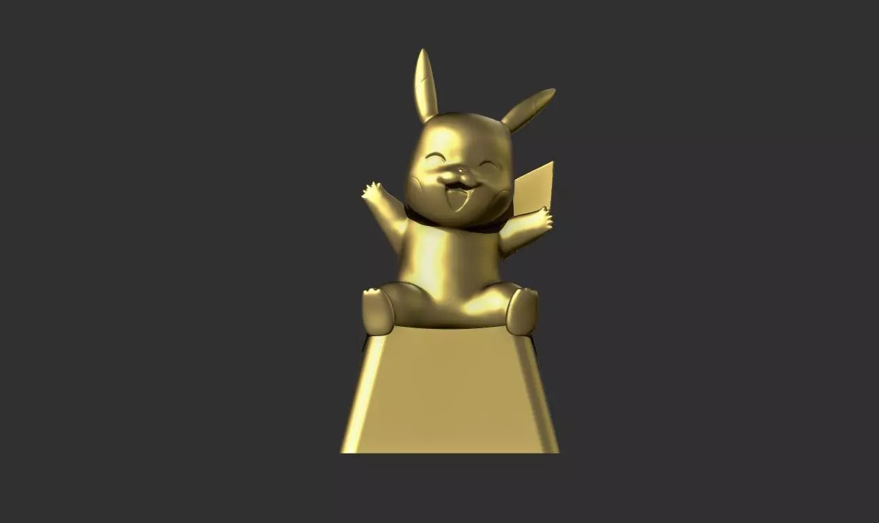 Custom Artisan Keycap Pikachu Pokemon 3D print model