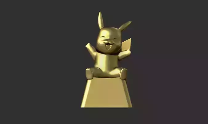Custom Artisan Keycap Pikachu Pokemon 3D print model