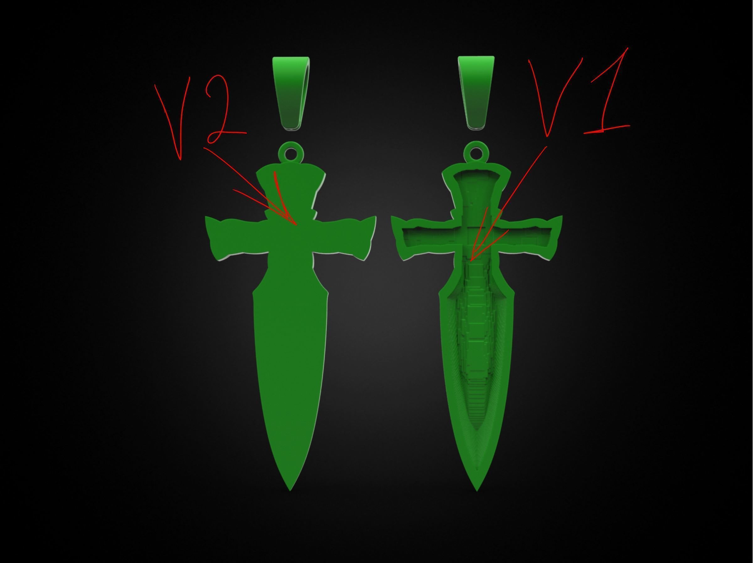 Celtic cross sword 3D print model_8