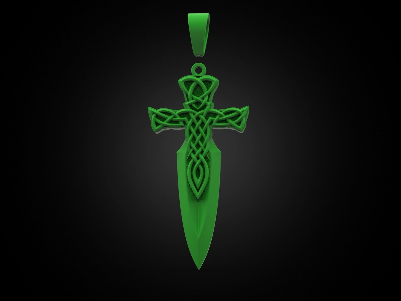 Celtic cross sword 3D print model_7