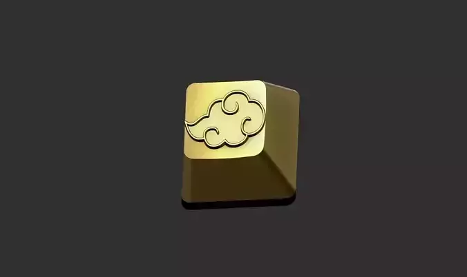 Custom Artisan Keycap Naruto cloud 3D print model
