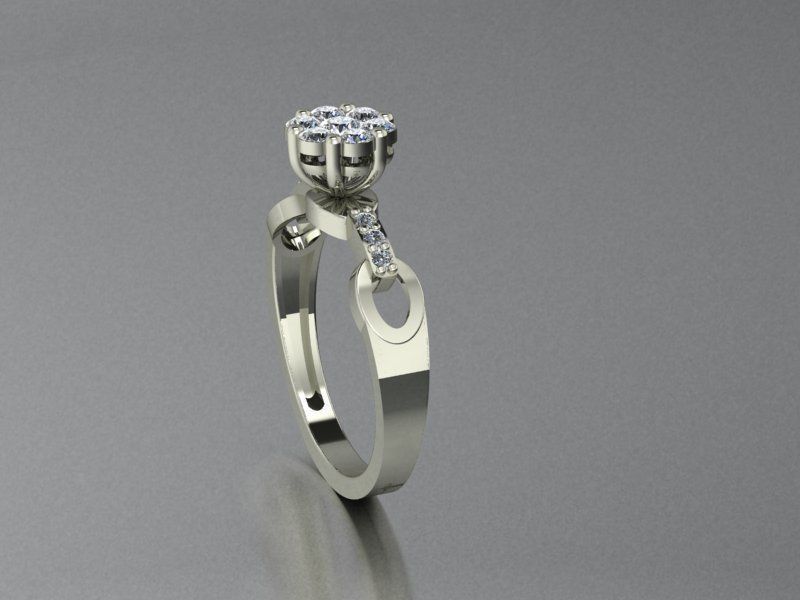wedding rings 3D print model_6