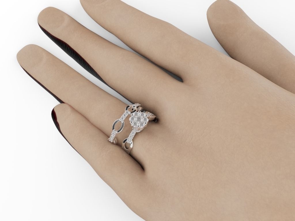 wedding rings 3D print model_3