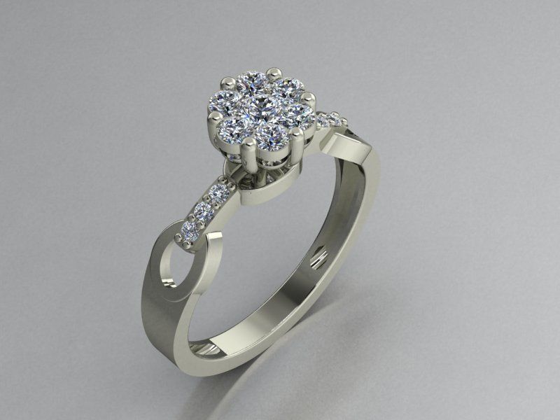 wedding rings 3D print model_5