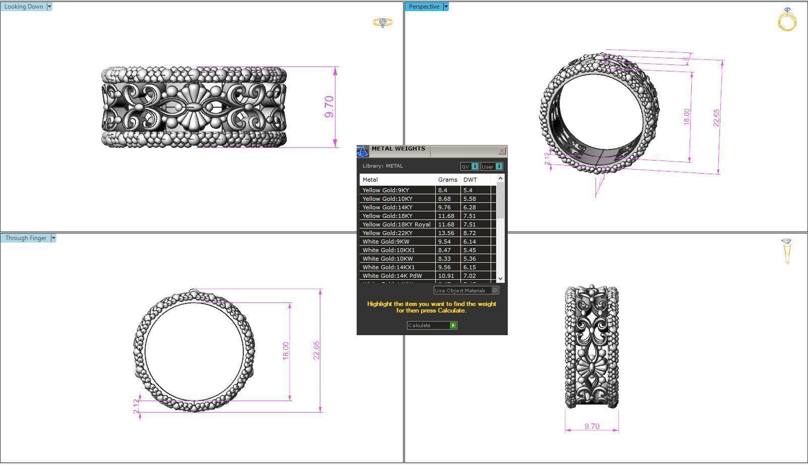 wedding band with bubbles 3D print model_4