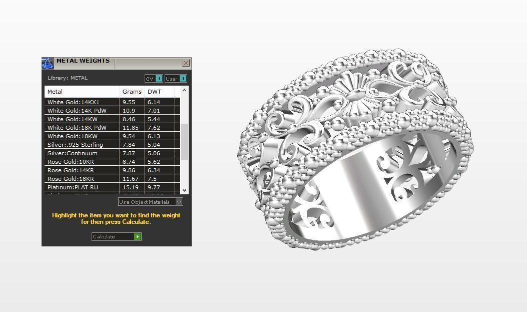 wedding band with bubbles 3D print model_2