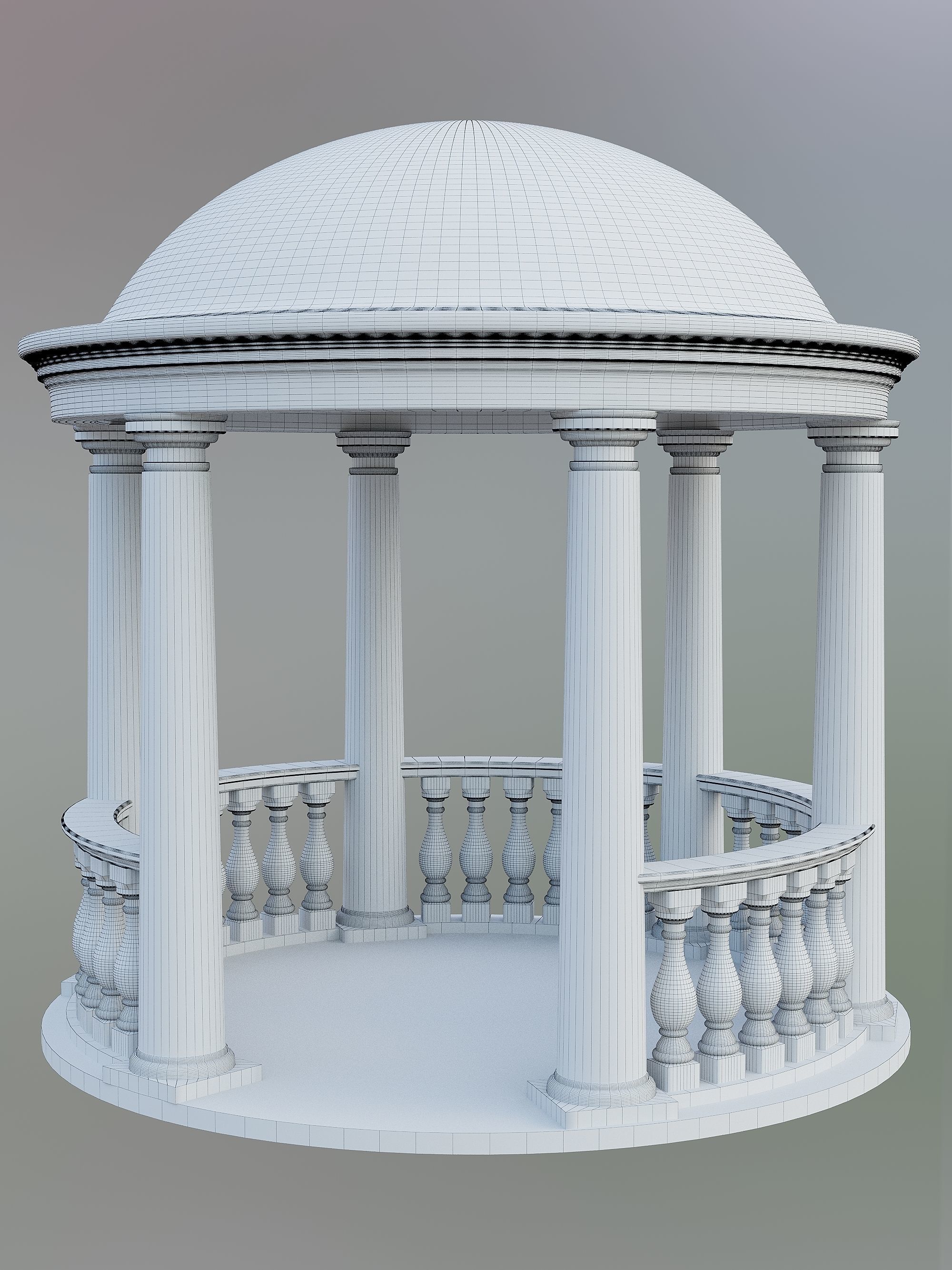 alcove gazebo 3D model_1