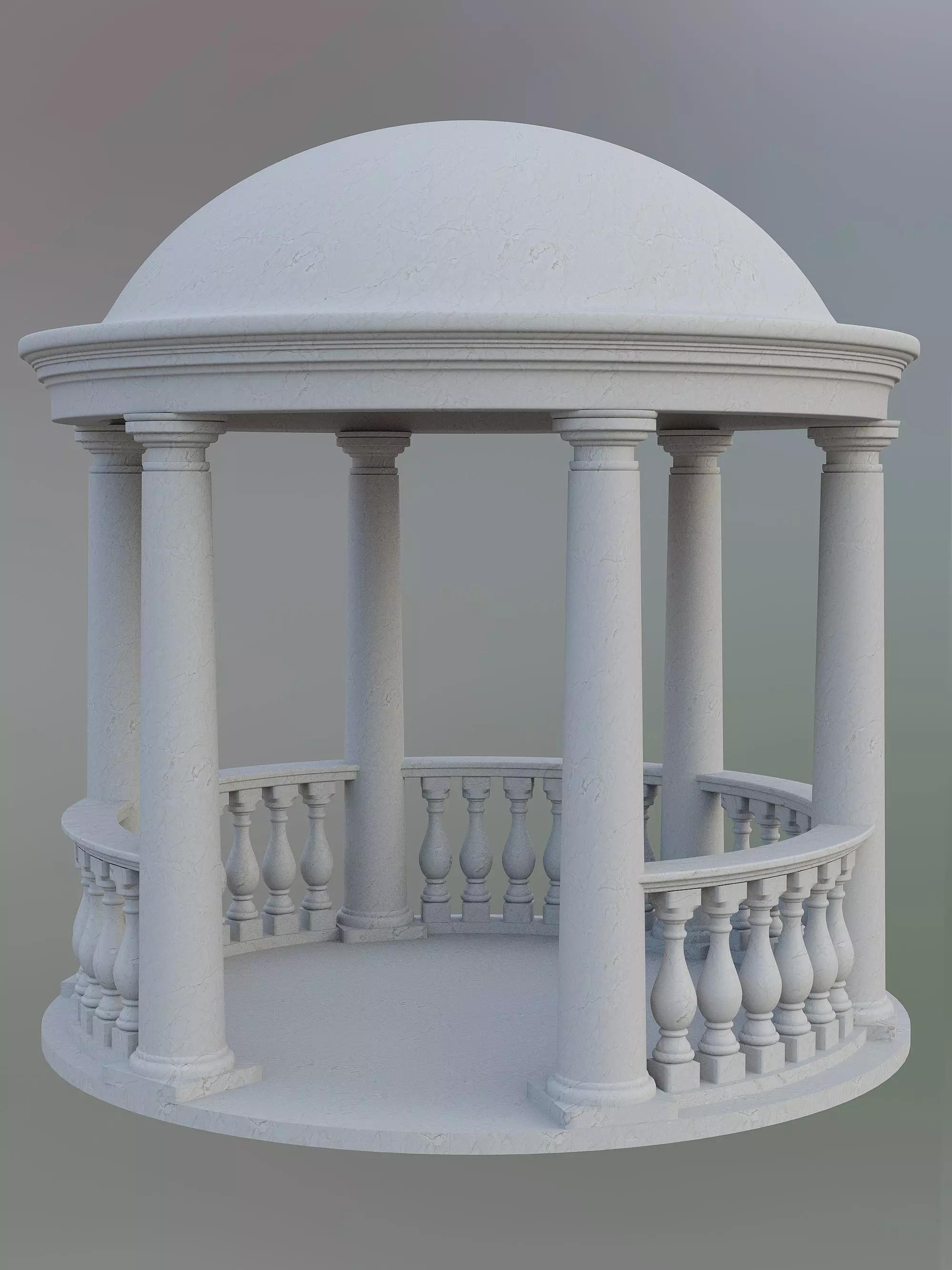 alcove gazebo 3D model_0