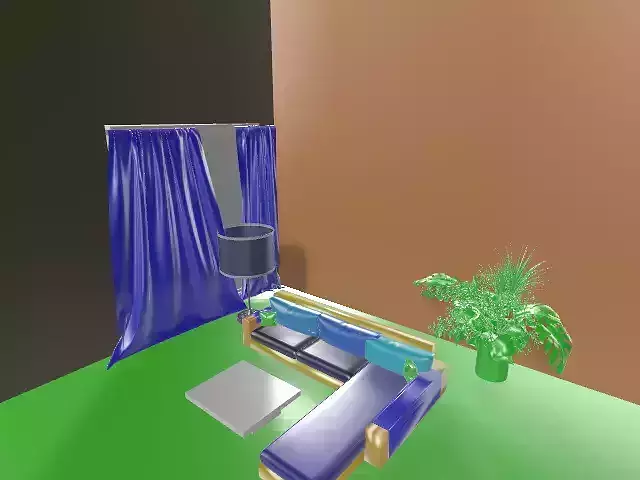 Sofa with pillow and cushions