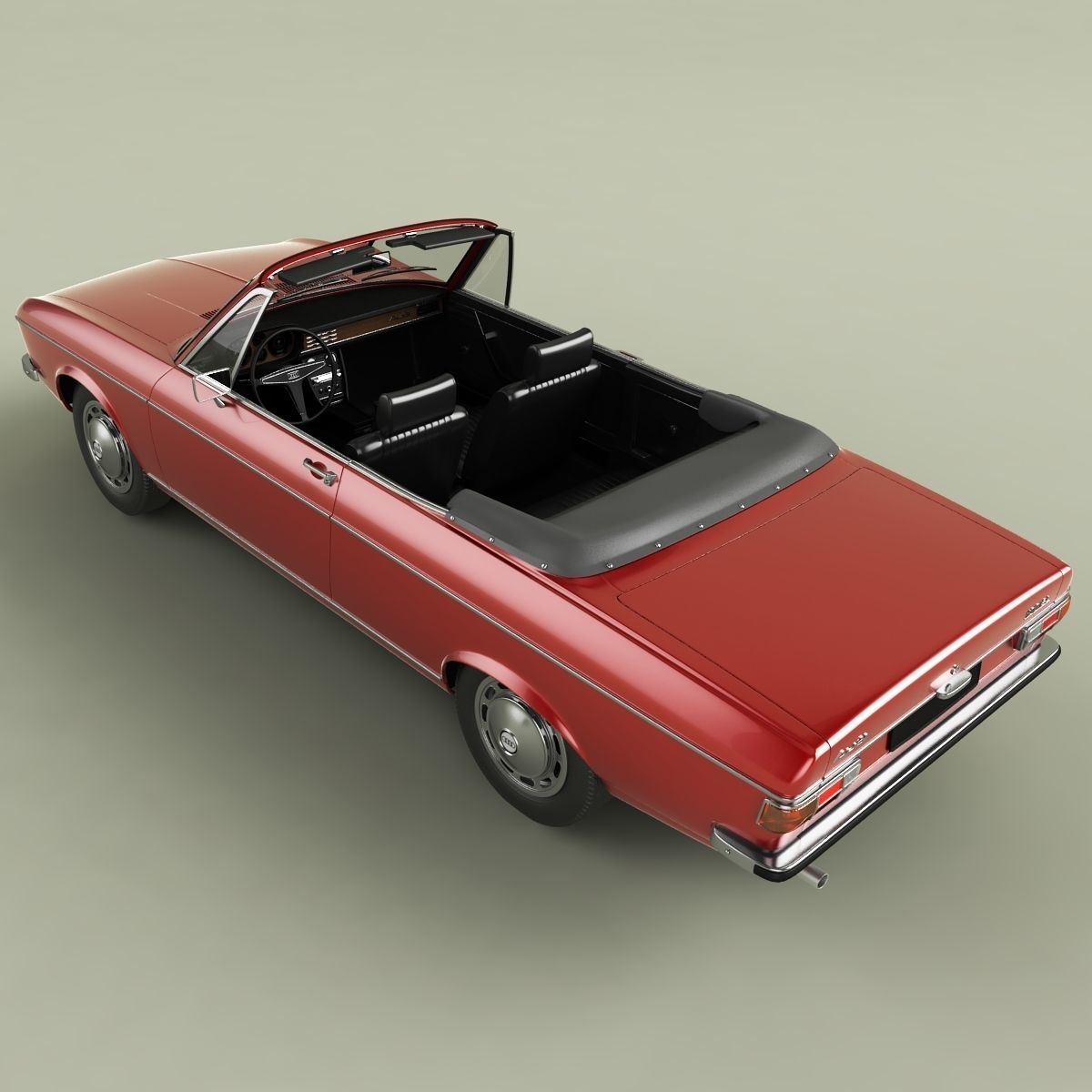 Audi 100 C1 Convertible 3D model_7
