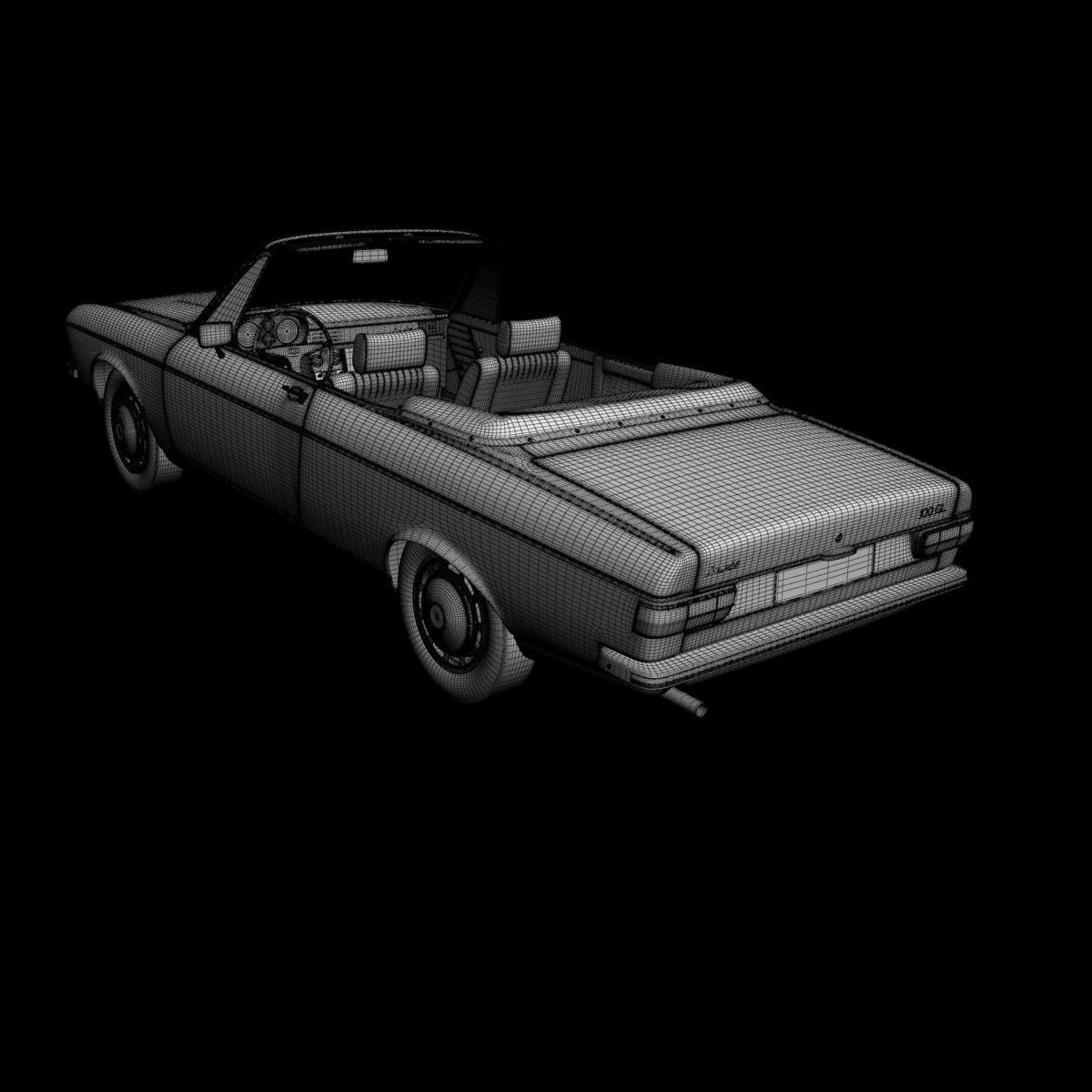 Audi 100 C1 Convertible 3D model_16