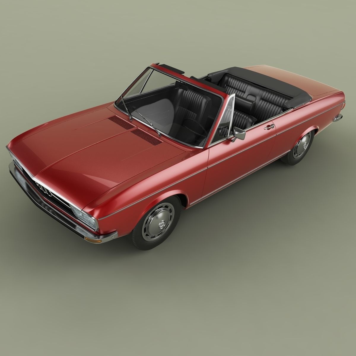Audi 100 C1 Convertible 3D model_5