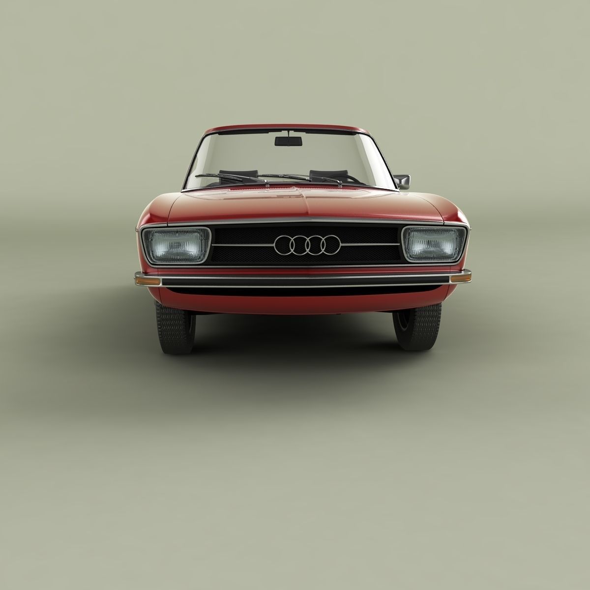 Audi 100 C1 Convertible 3D model_4
