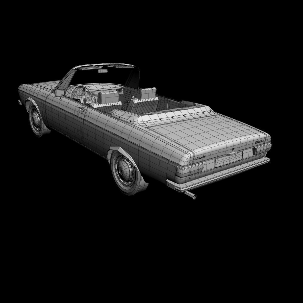 Audi 100 C1 Convertible 3D model_15